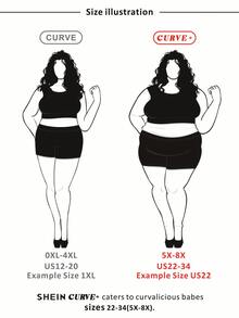 SHEIN CURVE+ Plus Size US22 Solid Color V-Neck High-Low Hem Shirt And Wide Leg Pants Casual 2 Pieces Set Fall - Grey - View 5