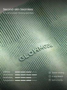GLOWMODE 5英寸超细柔软无缝夏季塑形高腰双层包裹塑形修身中长款骑行短裤，提臀压缩中等强度训练健身房日常穿着 - 軍綠色 - 查看 8