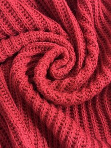 Comfortcana Sweater Pullover Ukuran Besar Warna Burgundy untuk Natal/Musim Dingin - Burgundy - View 8