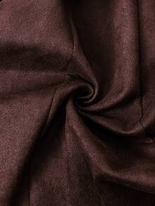 Selenza Jaket Ringan dengan Kerah Air Terjun dan Sabuk - Coklat - View 6