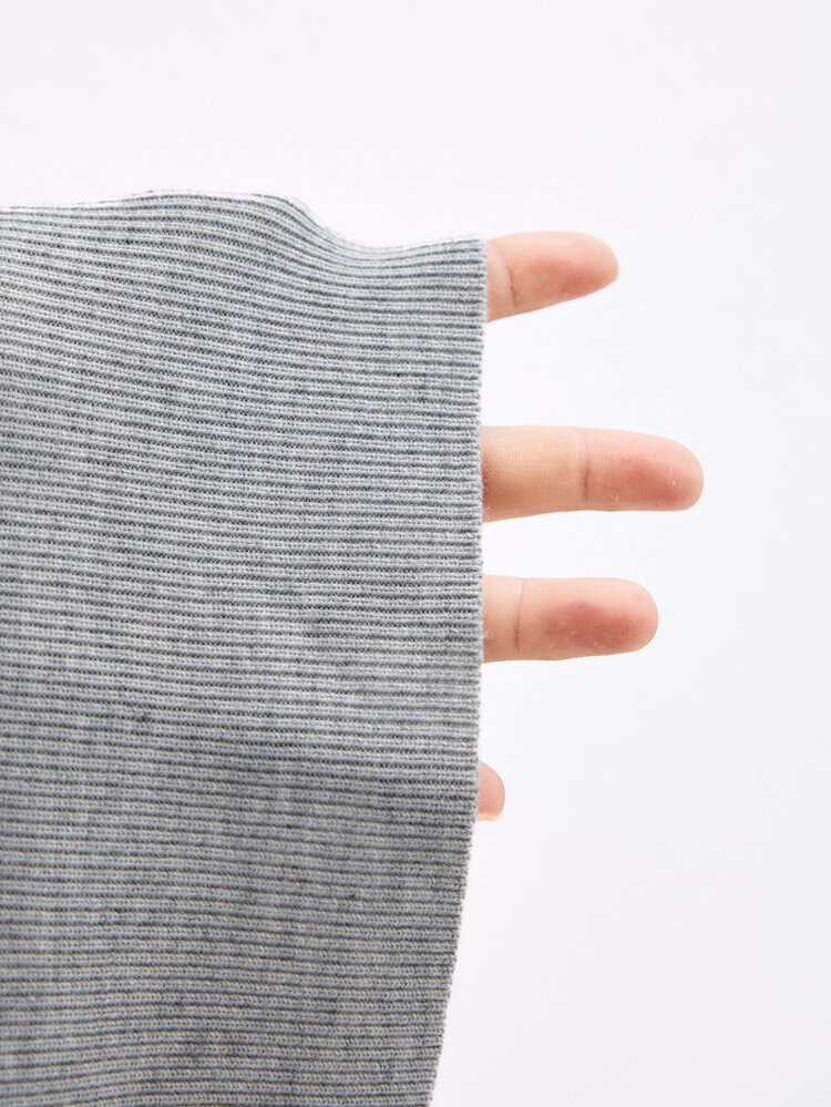 ATUI Studio Polo Collar Single-Breasted 3-Button Drop Shoulder Long Sleeve Cropped Hem Women's Sweater Office School Dark Grey Autumn Casual Basic - Grey - View 5