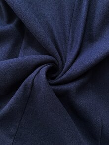 Comfylo Plus Lapel Neck Double Breasted Coat Fall - Navy Blue - View 9
