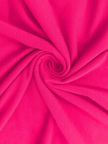 Omancia Women's Solid Color V-Neck Batwing Sleeve Casual Versatile T-Shirt - Hot Pink - View 7