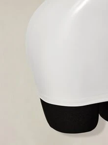 SHEIN ICON 女士性感纯色露背无袖紧身迷你连衣裙，夏季 - 白色 - 查看 9