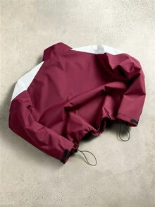 STEELVANCE Men's Colorblock Zipper Casual Multi-Function Long Sleeve Sports Jacket - Burgundy - View 2