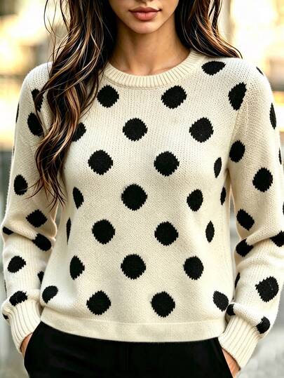 SHEIN PariChic French Sweet Cool Style Leopard Jacquard Knit Top With Tie Bow, Cropped Drop Shoulder Long Sleeve Cardigan
