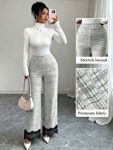 GlowEve Women's Plaid Casual Versatile Daily Wear Long Pants - Multicolor - View 5