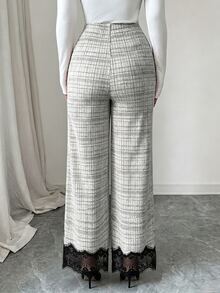 GlowEve Women's Plaid Casual Versatile Daily Wear Long Pants - Multicolor - View 2