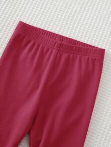 女童休閒圓領長袖運動衫與內搭褲2件套，適合秋冬 - 彩色 - 查看 9