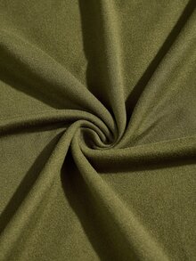 Poshavie Poshavie Gaun Premium Wanita Ukuran Plus dengan Detail Kerut, Desain Bahu Asimetris, Gaun Elastis, Cocok untuk Pesta dan Minum Teh Sore yang Mewah - Dark Green - View 8