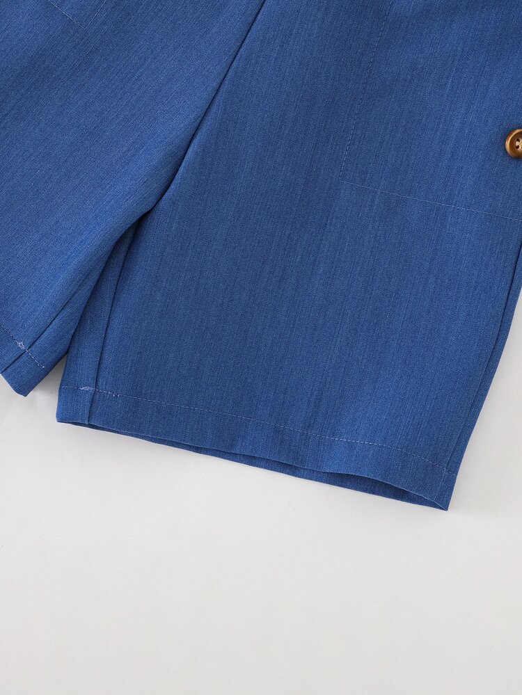 PrepCrw Setelan Atasan dan Bawahan Slim Fit Putih Tenun Gaya Mahasiswi untuk Anak Perempuan Muda, Musim Semi/Panas - MultiWarna - View 4
