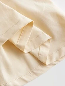 Maija Kids Maija Kids Young Girl Bow Decor Casual Versatile Minimalist A-Line Skirt Fall Winter - Apricot - View 5