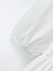 Maija Kids Maija Kids 2pcs/Set Young Girl Frill Trim Dress And Vest Outfit - White - View 8