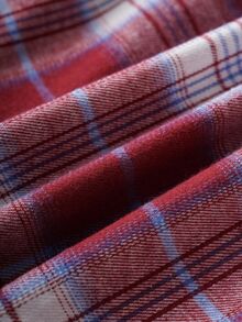 PrepCrw 2pcs Young Boys Elegant School Style Red Plaid Long Sleeve Shirt And Striped Suspender Pants Gentleman Suit Set For Summer,Traditional,Wedding,Party - Multicolor - View 5