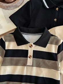 SHEIN 兒童男童休閒3件套 Polo衫 波西米亞風 舒適 開學季 畢業禮服 婚禮生日派對 夏季舒適穿搭 - 彩色 - 查看 6