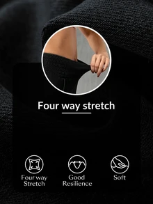 Flexra 女款高腰休閒百搭日常牛仔褲 - 黑色 - 查看 9