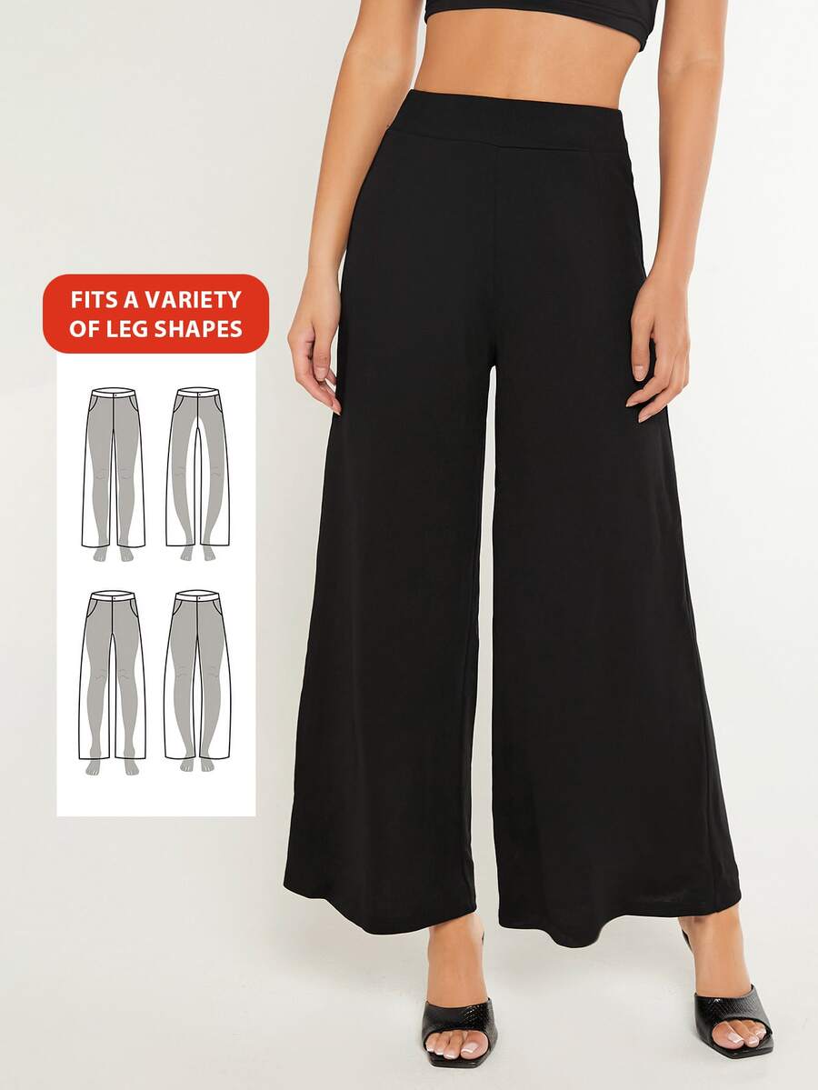 SHEIN BASICS High Waist Wide Leg Pants Summer For Women