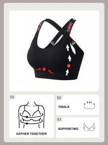 Velisys Velisys 3pcs Seamless Comfortable Sports Bra Set - Black - View 3