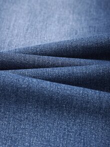 Balvessa Celana Jeans Denim Kasual Longgar dengan Kancing di Pinggang untuk Wanita, Model Pinggang Lebar dan Saku - Biru - View 6