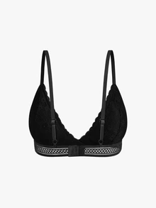 Bisouelle Set Of 3 Women's Solid Color Lace Bralettes Lingerie - Multicolor - View 6