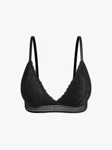 Bisouelle Set Of 3 Women's Solid Color Lace Bralettes Lingerie - Multicolor - View 5
