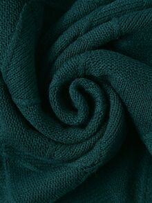 EMERY ROSE Leisure Women's Batwing Sleeve Knit Pullover Fall Winter Sweater - Dark Green - View 3