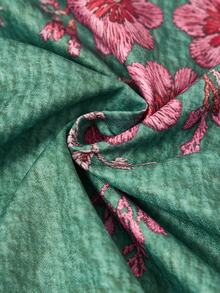 Rusticease Kemeja Fashion Lengan Panjang Bordir Ukuran Besar untuk Liburan dan Pakaian Sehari-hari, Formal Liburan, Warna Merah Muda Pudar, Kasual Musim Gugur, Tradisional - Dark Green - View 7