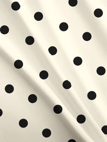 Resyla Atasan Kasual Sehari-hari Wanita Ukuran Besar Motif Polkadot dengan Trim Kontras - MultiWarna - View 6