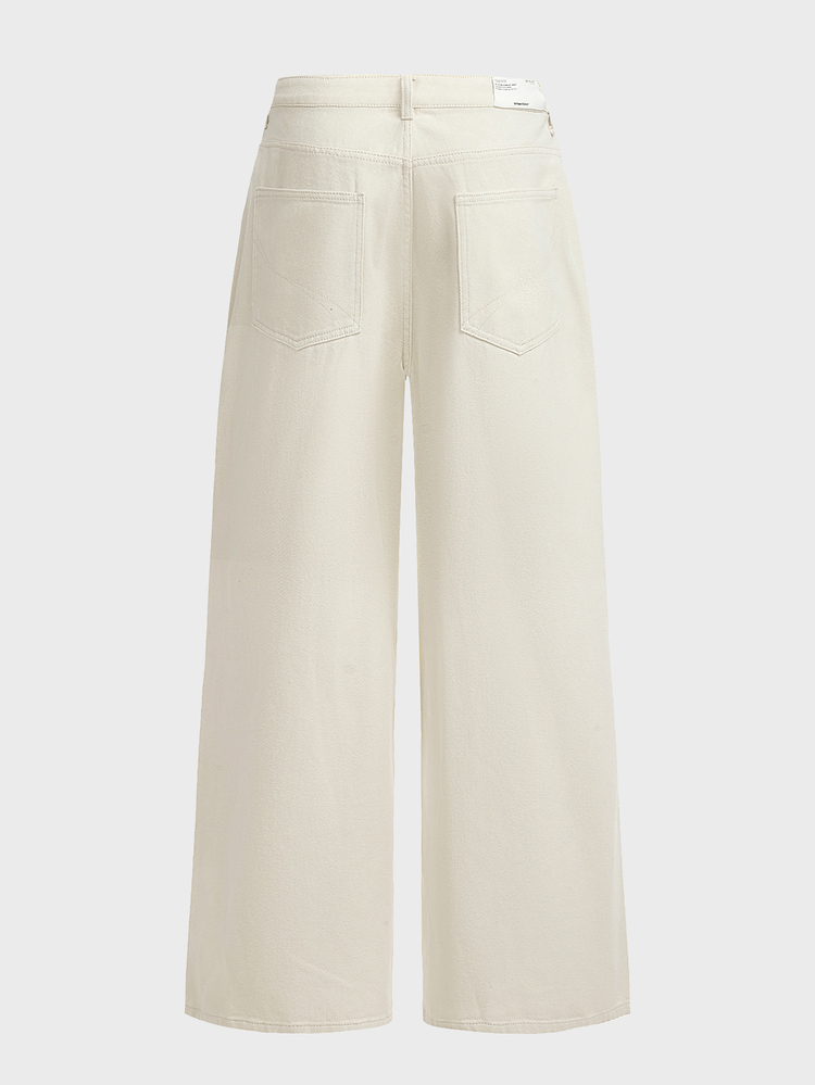 SWAVVY Men's Casual Daily Travel Denim Jeans With Pockets And Buttons - White - View 4