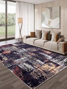 Digitally Printed Non-Slip Washable Runner And Area Rug Living Room Carpet, Modern Design | Modern, Scandinavian, Bohemian And Classic Styles | 100% Polyester - Grey - View 7
