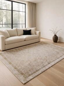 Digitally Printed Non-Slip Washable Runner And Area Rug Living Room Carpet, Modern Design | Modern, Scandinavian, Bohemian And Classic Styles | 100% Polyester - Light Grey - View 6