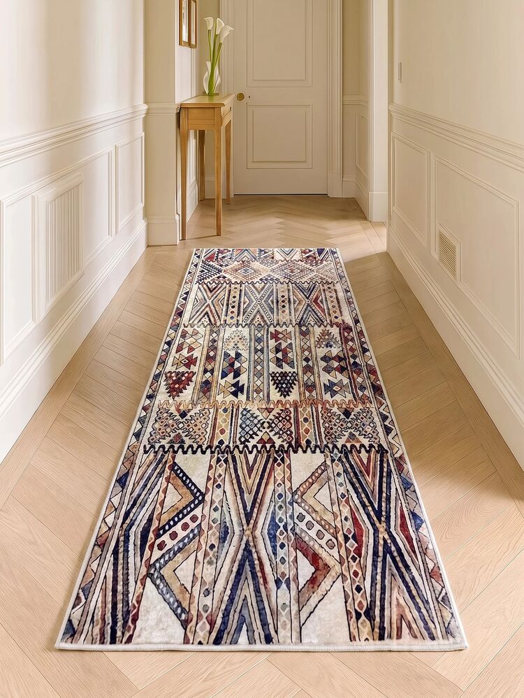 Digitally Printed Non-Slip Washable Runner And Area Rug Living Room Carpet, Modern Design | Modern, Scandinavian, Bohemian And Classic Styles | 100% Polyester - Multicolor - View 5