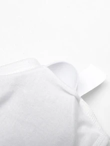 SHEIN Teen Girl Teen Girl 3pcs Comfortable Padded Non-Slip Tube Solid White Top 3Pcs Set - White - View 6