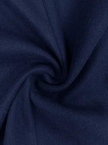 Trelyra Mantel Komuter Wanita Model Vintage Kancing Ganda Berkerah Model Baru Musim Gugur/Dingin - Navy Blue - View 7