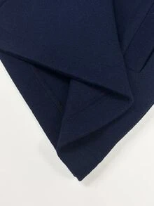 Trelyra Mantel Komuter Wanita Model Vintage Kancing Ganda Berkerah Model Baru Musim Gugur/Dingin - Navy Blue - View 9