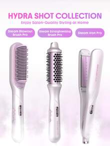 SHEGLAM HAIR Hydra Shot Steam Blowout Brush Pro 1.5"/38mm,Steam Thermal Brush,Hot Air Styler,Scald-Proof Nano-Steam,9 Temps & 3 Steam Levels,Fast Heating & Less Damage,Anti-Frizz & Long-Last,Universal Voltage For All Hair Types - Mauve Purple - View 12