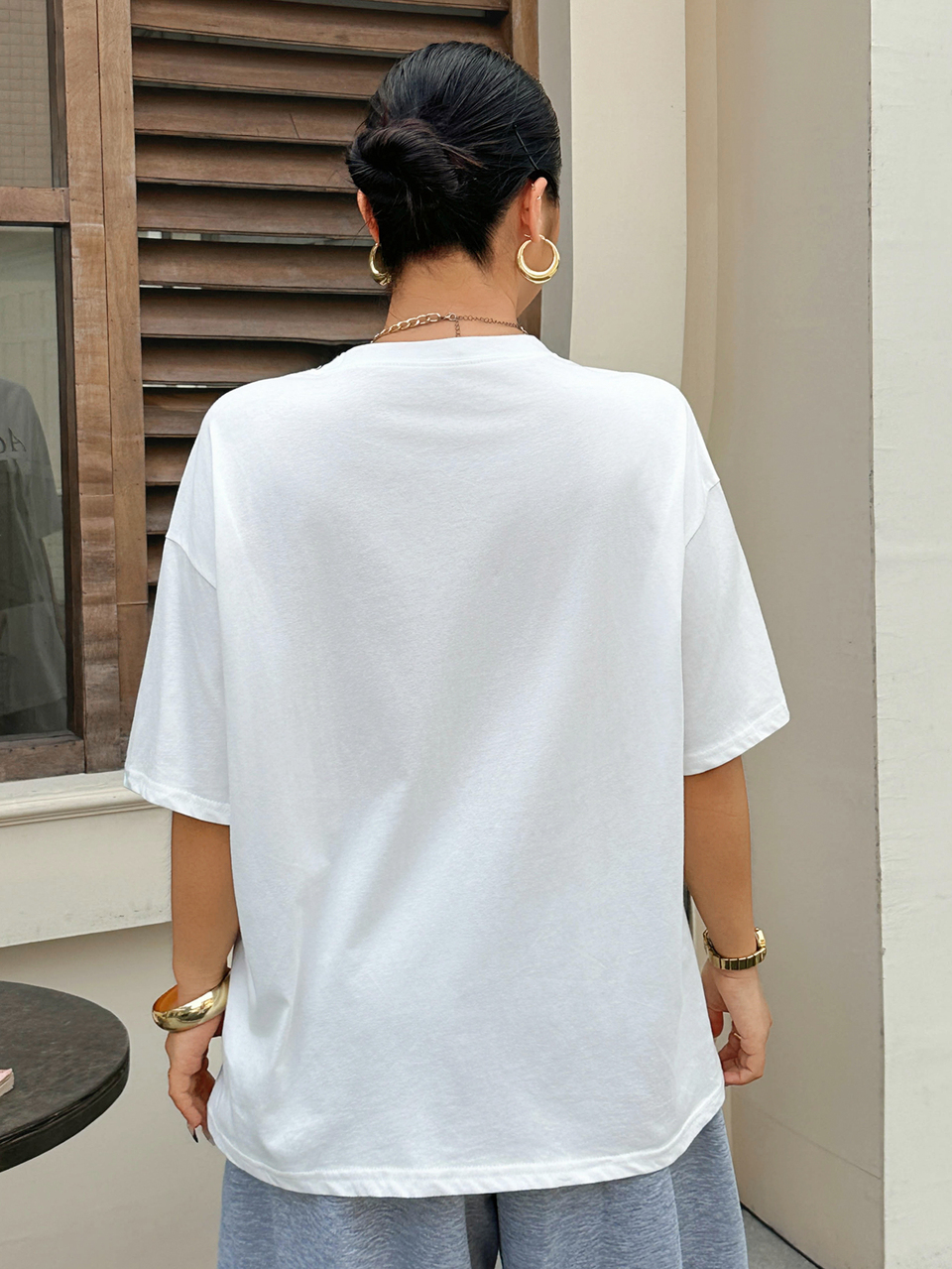 Dazy Plus Printed Letter Pattern Loose Street Casual Spring Summer Autumn White T-Shirt Oversized Tshirts For Women