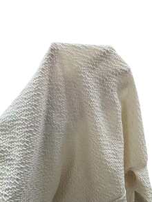 GlowEve Summer Casual Solid Color Textured Draped Neck Short Sleeve T-Shirt - Apricot - View 5