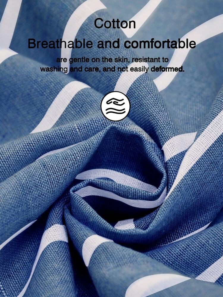 Almamuse Women's Blue & White Striped Shirt, Comfortable For Commuting And Casual Daily Wear, Spring/Summer - Blue - View 8