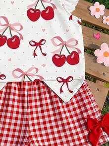 Baby Girl Casual Fashion Cute Flutter Sleeve Round Neck Top, Suitable For Spring And Summer - Multicolor - View 5