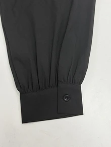 GlowEve CURVE Gaun Elegan Lengan Panjang Motif Bunga Patchwork Ukuran Plus untuk Wanita, Cocok untuk Acara Brunch Formal, Warna Hitam, Cocok untuk Musim Panas dan Gugur. - Hitam - View 5