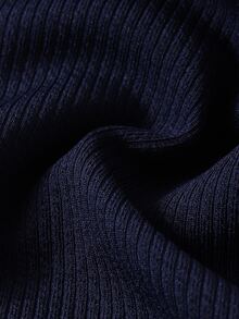 SHEIN Vintaside Kids 女嬰甜美可愛花卉裝飾條紋拼接長袖上衣與牛仔褲T恤套裝 - 藍色 - 查看 5