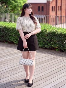 Bijouette 大尺碼夏季休閒仙女風 70 年代優雅彈性白色印花襯衫 柔軟面料 日系甜美風 教師節 辦公室 高茶 早午餐 晚餐 - 米色 - 查看 4