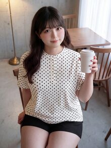 Bijouette 大尺碼夏季休閒仙女風 70 年代優雅彈性白色印花襯衫 柔軟面料 日系甜美風 教師節 辦公室 高茶 早午餐 晚餐 - 米色 - 查看 5
