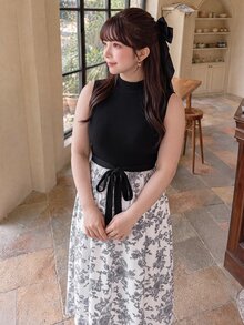 Bijouette Plus Size Summer Elegant Colorblock Floral Print Dress Evening Dinner Black White - Black and White - View 2