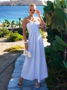 Sandy Gomes 女士度假串珠连衣裙 - 淺藍色 - 查看 1