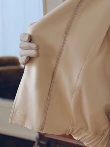 Anewsta Elegant Casual Women's Regular Jacket, Suitable For Commuting And Casual Outings - Beige - View 8