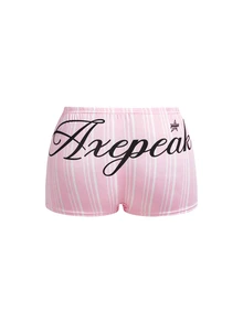 Nora Wilde 3pcs Plus Size Sporty Colorblock Striped Letter Design Bikini Bottoms - Multicolor - View 4
