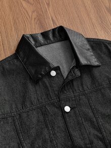 SWAVVY Men's Washed Black Vintage Top - Black - View 4