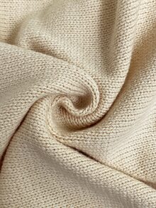 Omancia Half Button Drop Shoulder Sweater & Drawstring Waist Knit Pants - Apricot - View 8